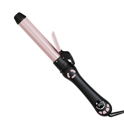 New Version Lanvier Rotating Curling Iron 1 / 1.25 Inch Automatic Curling Wand for Waves; Tourmaline Ceramic Self Curler with 2 Rotating Speed, 11 Adjustable Temperature & Dual Voltage for Worldwide Use